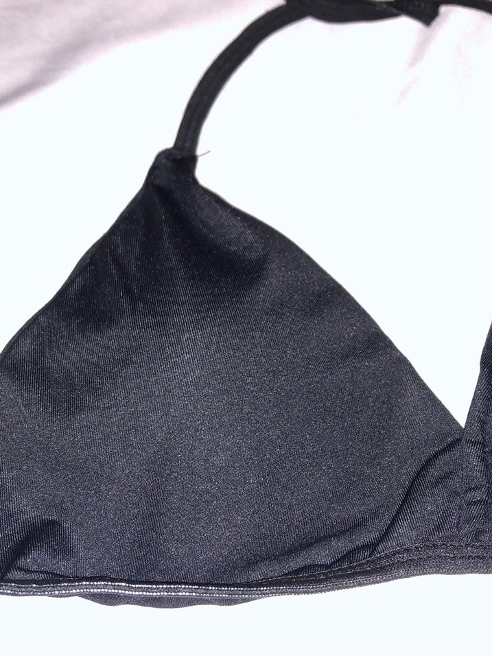 Siyah Goth Üçgen Sütyen - Görsel 2