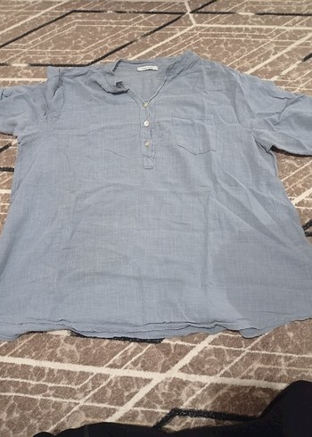 Diğer Acik Mavi Kisa Kollu Polo Tisort