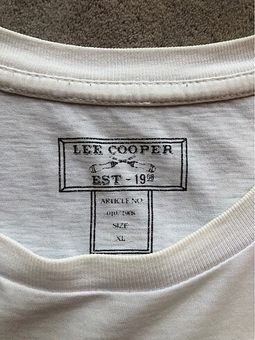Lee Cooper Lee Cooper Unisex Beyaz Tişört