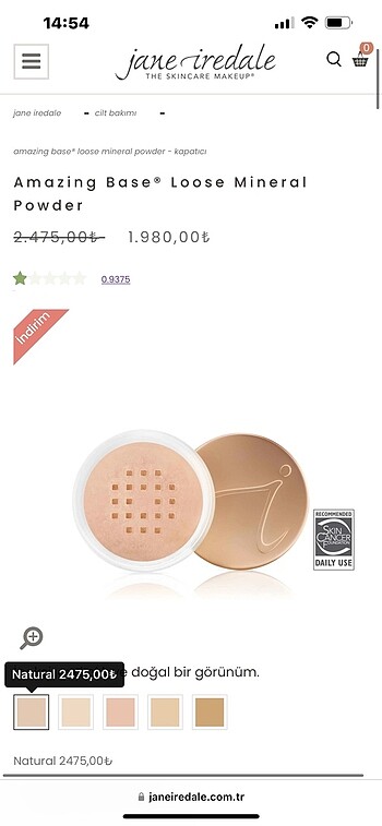 Jane iredale pudra