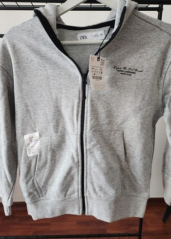 Zara Erkek Cocuk Gri Fermuarlı Sweatshirt ve Eşofman takım