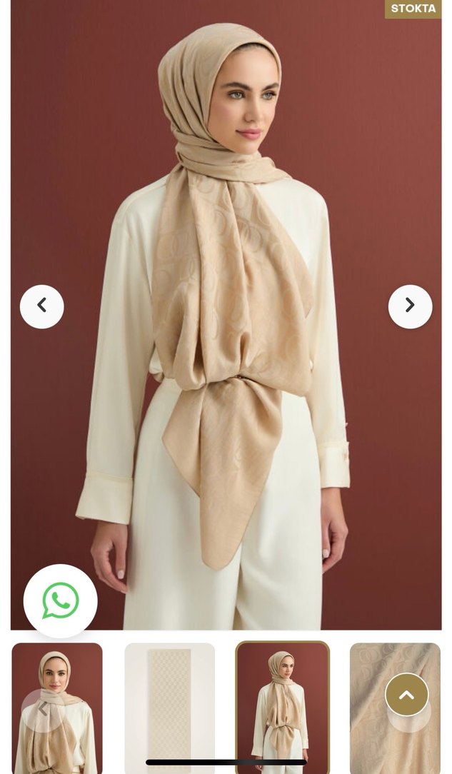 IMANNOOR Bej Kadın Şal - Görsel 2