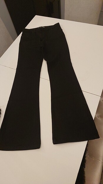 Siyah baharlık ince csnvas pantolon