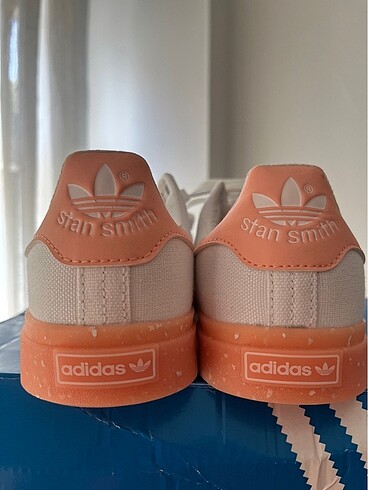 39,5 Beden Adidas Stan Smith Beyaz Keten Ayakkabı