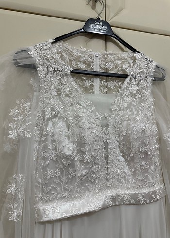 Uzun Kollu, A Kesim Beyaz Gelinlik - Görsel 2