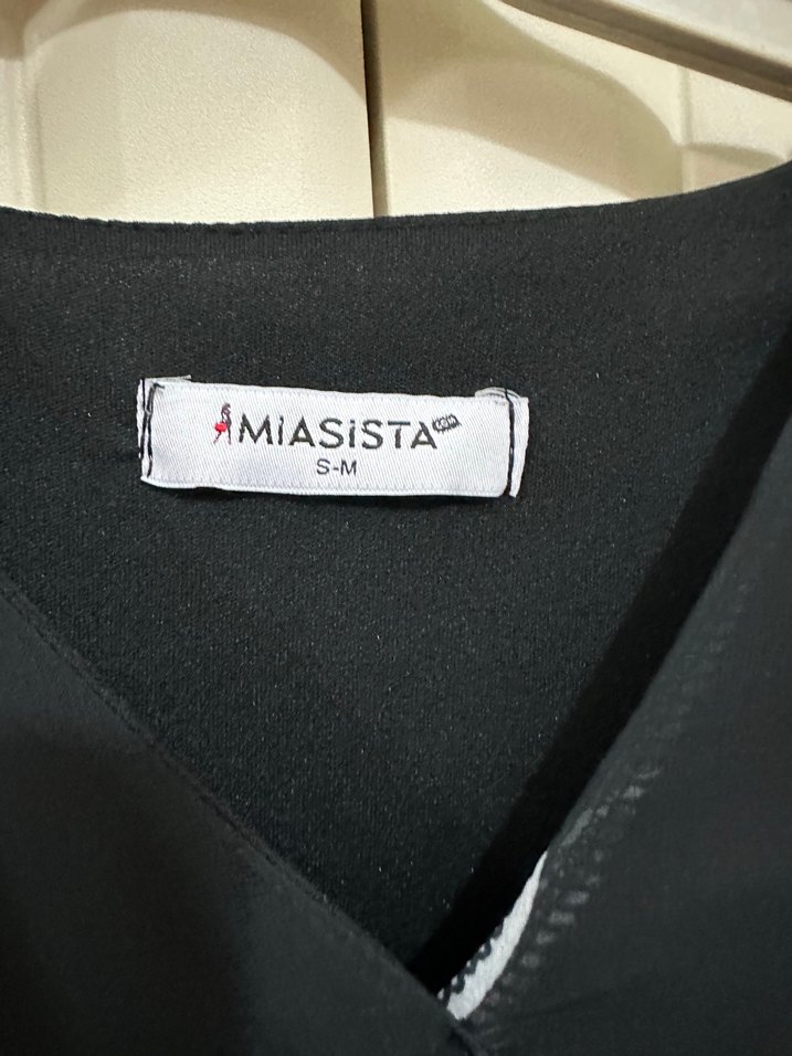 V Yaka Siyah Uzun Bohem Elbise - Görsel 3