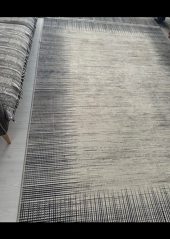 Gri Soyut Desenli Çağdaş Halı - Görsel 2