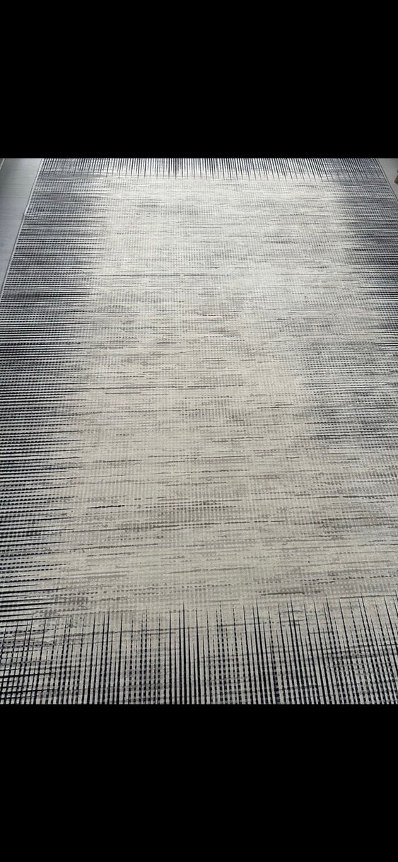 Gri Soyut Desenli Çağdaş Halı - Görsel 3