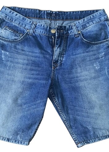 PHILIPP PLEIN ORJ LACIVERT 33 BEDEN BERMUDA JEANS
