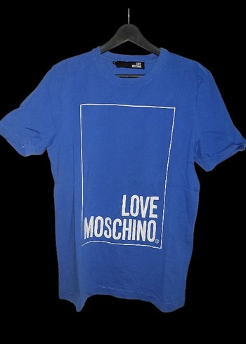 Orj Love Moschino Mavi Baskılı Erkek Tişört L