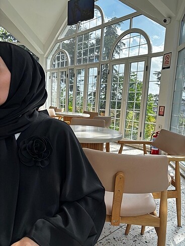 Diğer Gül detay abaya şal takım