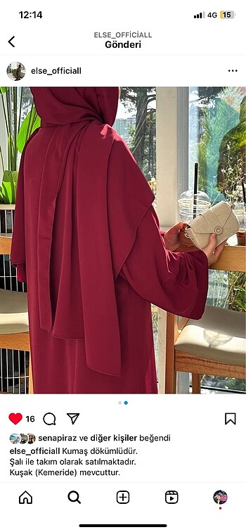Diğer Bordo abaya