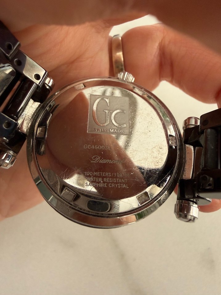 GC pırlanta taşlı seramik kordonlu Saat 17-19 cm bilekler için — görsel 4/5