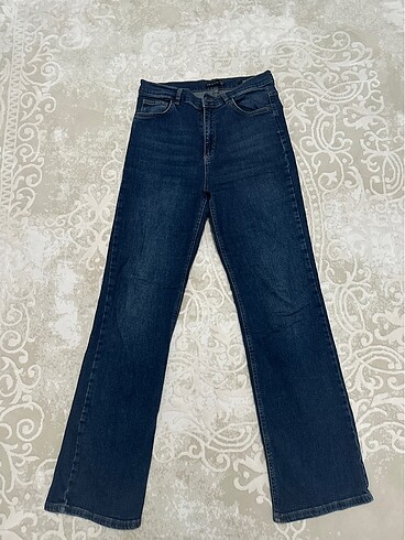 Yüksek belli slim fit kot pantolon