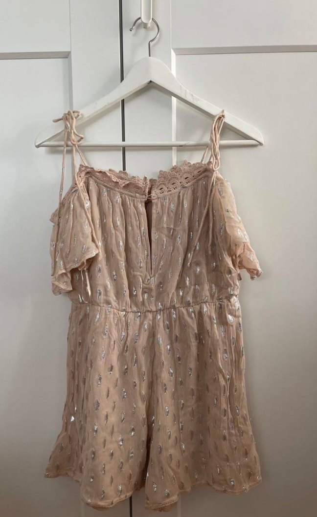 Krem Renkli Bohem Mini Tulum - Görsel 2