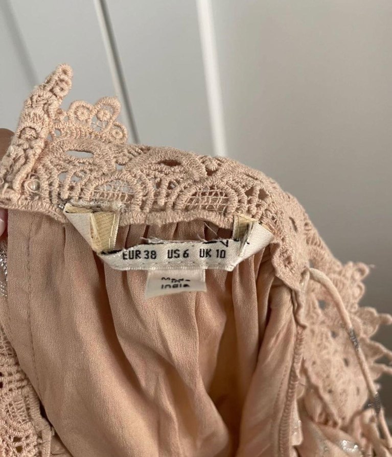 Krem Renkli Bohem Mini Tulum - Görsel 4