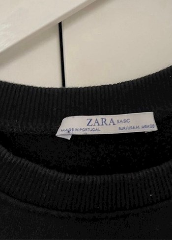 Zara Siyah Baskılı Kadın Sweatshirt - Görsel 3