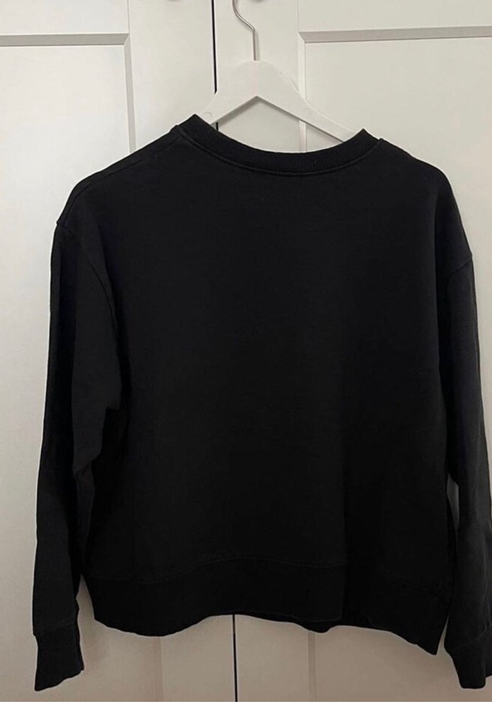 Zara Siyah Baskılı Kadın Sweatshirt - Görsel 2