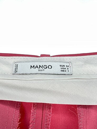 34 Beden pembe Renk Mango Kumaş Pantolon %70 İndirimli.