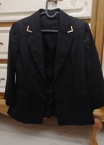 Sellini Siyah fakir kol blazer ceket