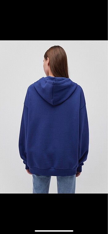 s Beden lacivert Renk Mavi Sweashirt Oversize