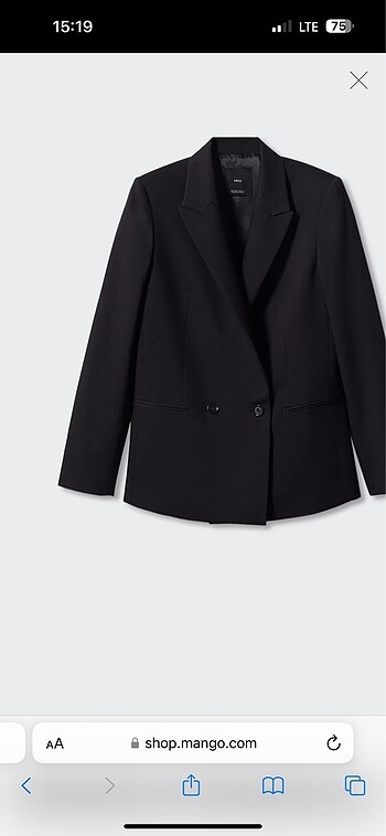 m Beden siyah Renk Mango Blazer Ceket (yeni sezon,etiketli)