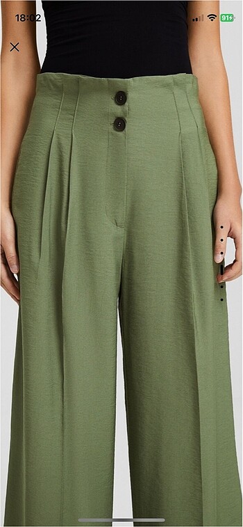 34 Beden haki Renk BERSHKA RUSTİK PANTOLON