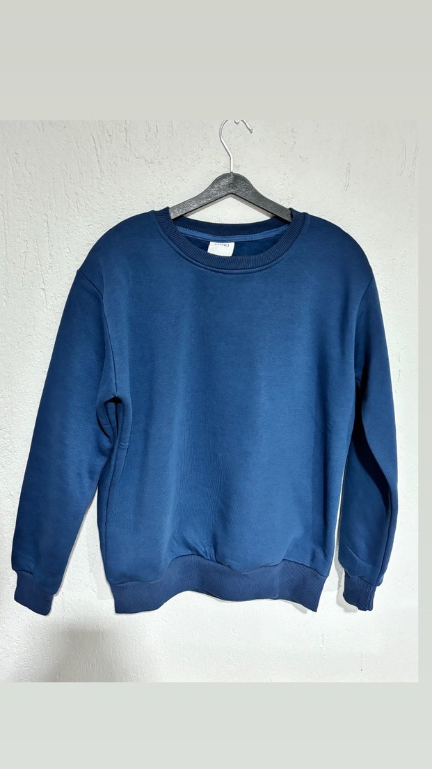 Oversize LACİVERT Minimalist Sweatshirt - Görsel 5