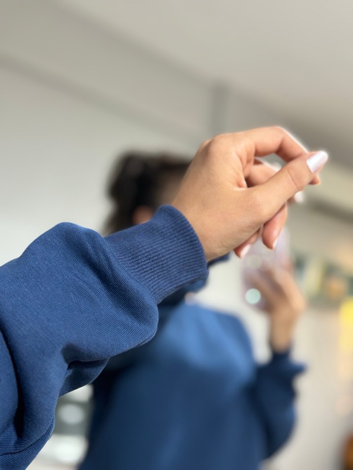 Oversize LACİVERT Minimalist Sweatshirt - Görsel 3