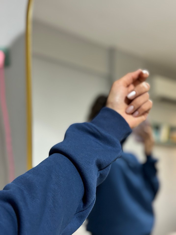 Oversize LACİVERT Minimalist Sweatshirt - Görsel 4