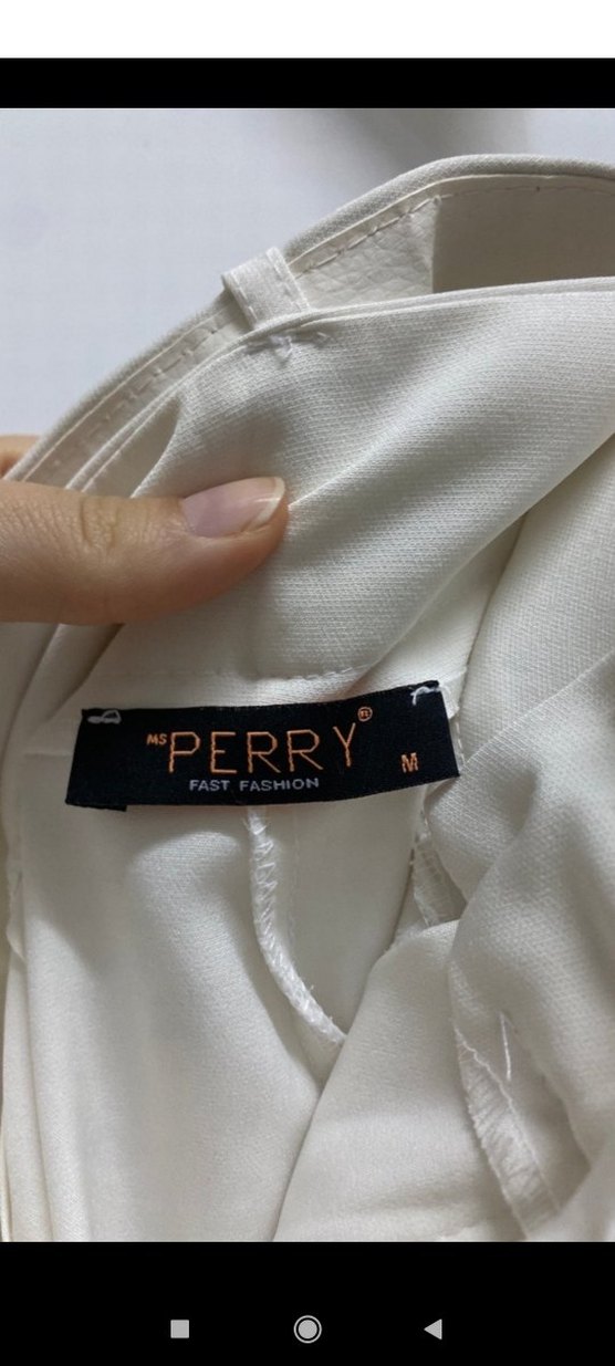 Kadın Beyaz Kemerli Keten Pantolon - Görsel 3