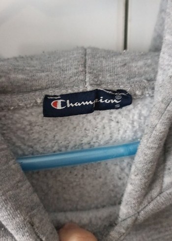 Champion Gri Kapüşonlu Kadın Sweatshirt - Görsel 6