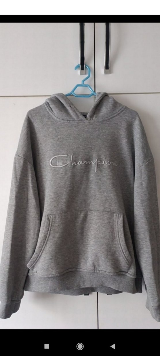 Champion Gri Kapüşonlu Kadın Sweatshirt - Görsel 2