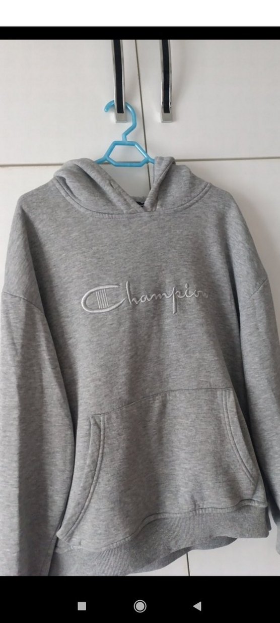 Champion Gri Kapüşonlu Kadın Sweatshirt - Görsel 3