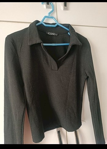 Kemerli Siyah Kadın Bluz - Görsel 3