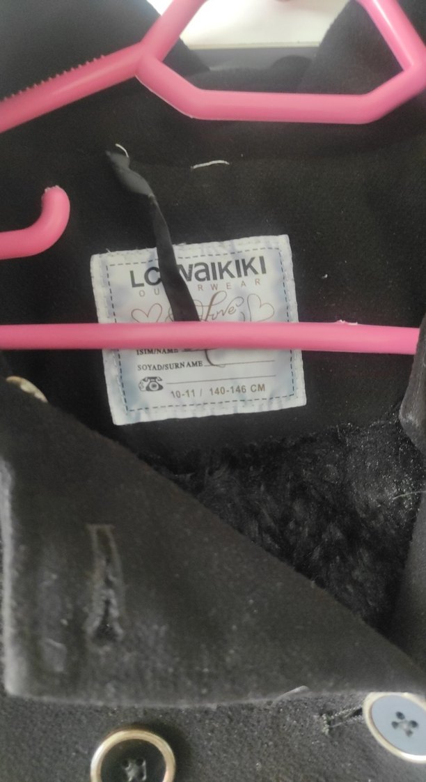 Düğmeli Siyah Midi Kadın Kaban - Görsel 5