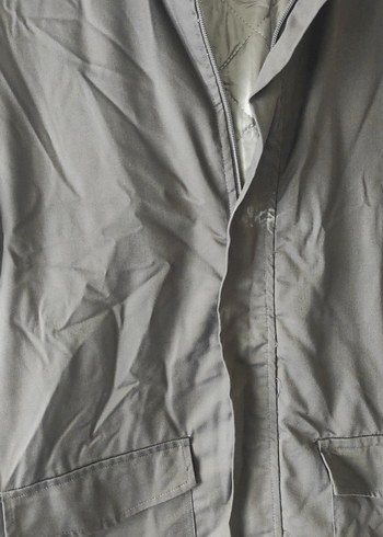 Gri Erkek Keten Ceket, Regular Fit, Midi Boy - Görsel 5