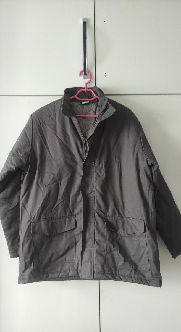 Gri Erkek Keten Ceket, Regular Fit, Midi Boy - Görsel 2