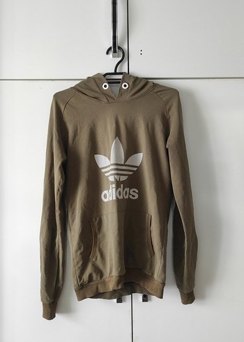 Adidas Kahverengi Kapüşonlu Sweatshirt
