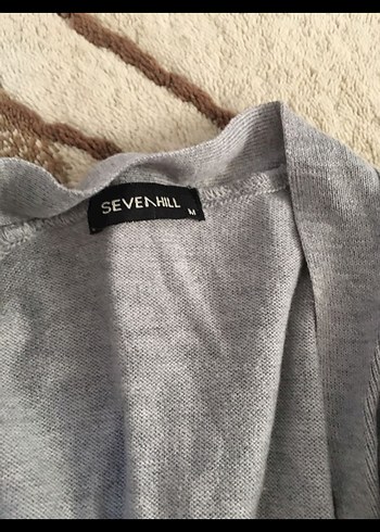 Sevenhill Gri Düğmeli Midi Kadın Hırka