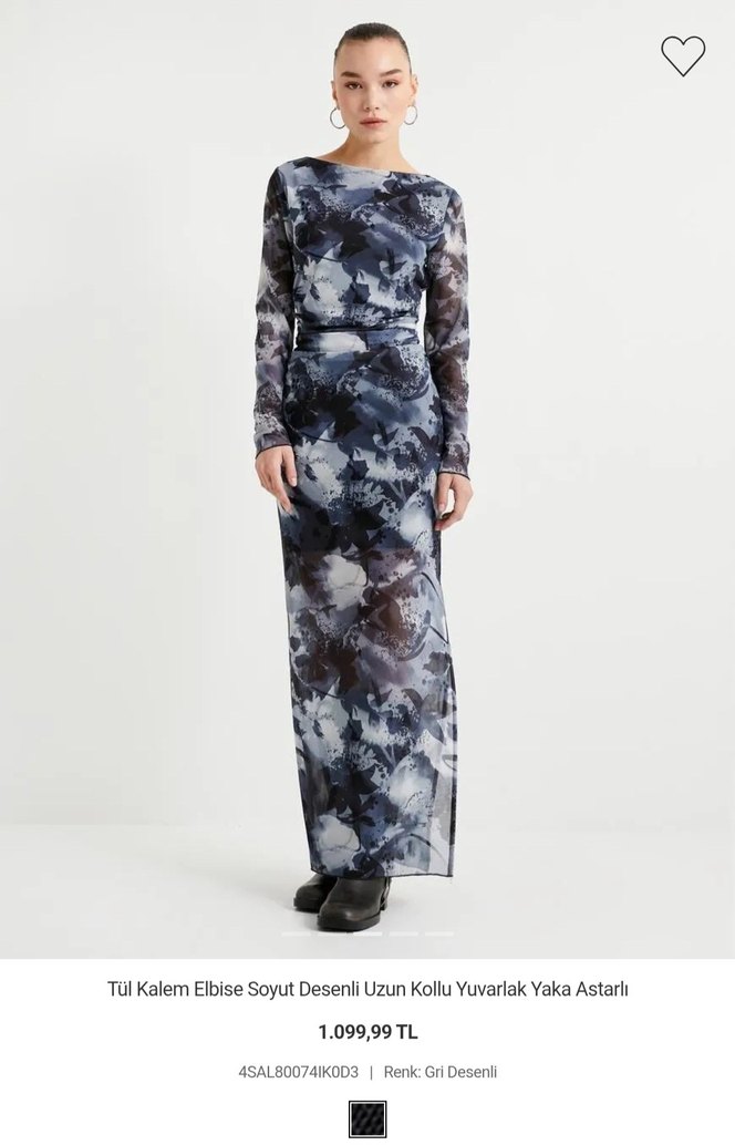 KOTON SOYUT DESENLİ ELBİSE - Görsel 2