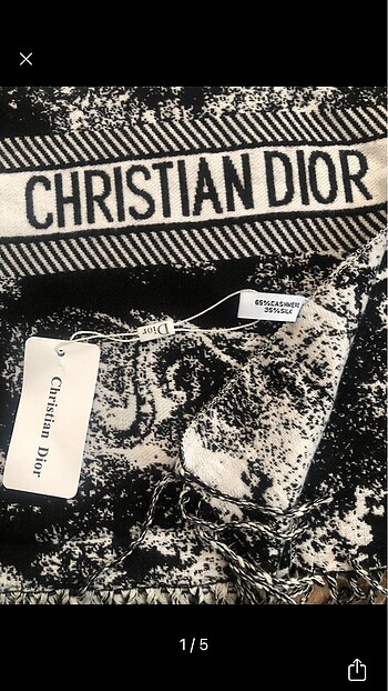 CHRISTIAN DIOR KAŞMİR İPEK ATKI ŞAL