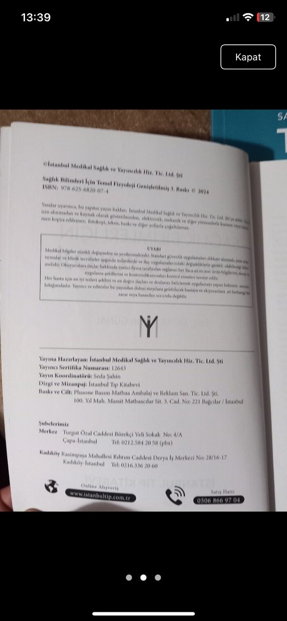 Temel Fizyoloji Kitabı - Görsel 2