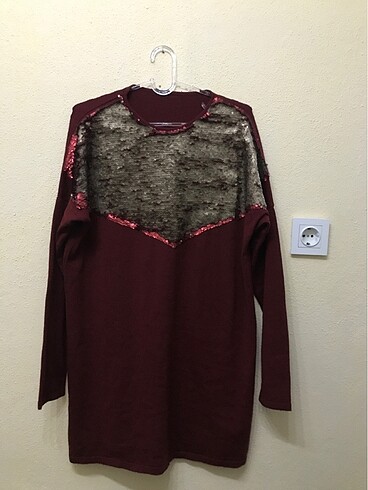 Diğer Bordo pullu bluz