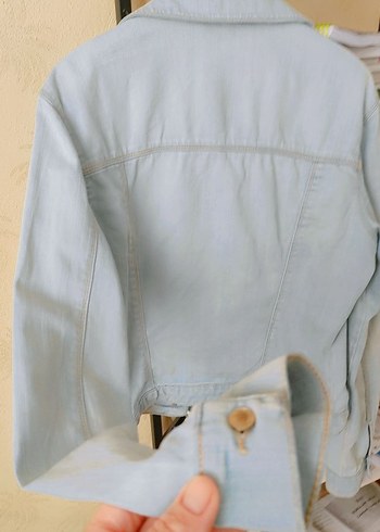 Zara Düğmeli Mavi Denim Kadın Ceket