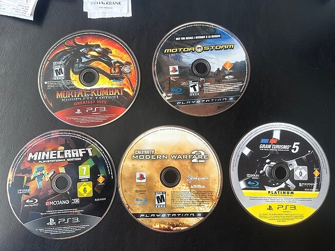 5 adet Playstation 3 oyunu pazarlıksız çalışıyor