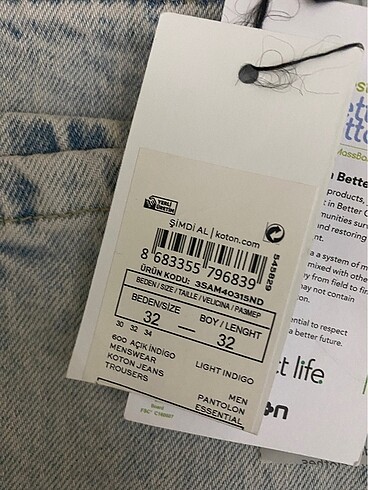 32 Beden Koton baggy