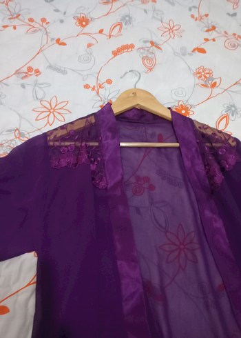 Uzun Mor Bohem Kadın Sabahlık - Görsel 3