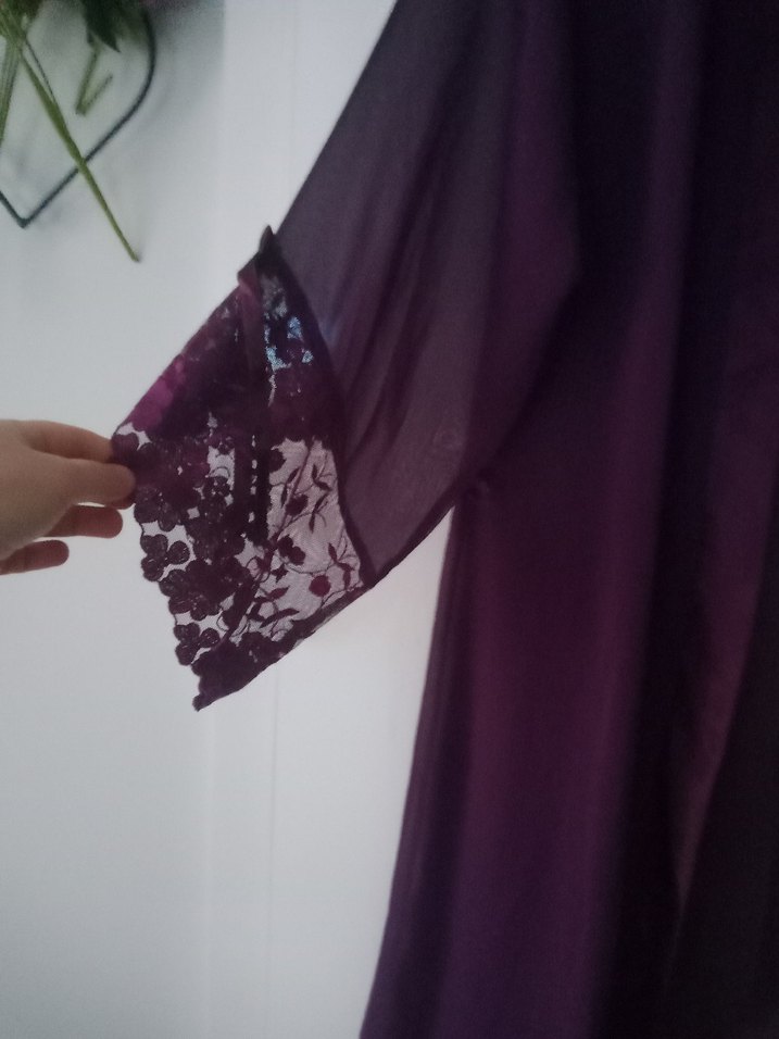 Uzun Mor Bohem Kadın Sabahlık - Görsel 2