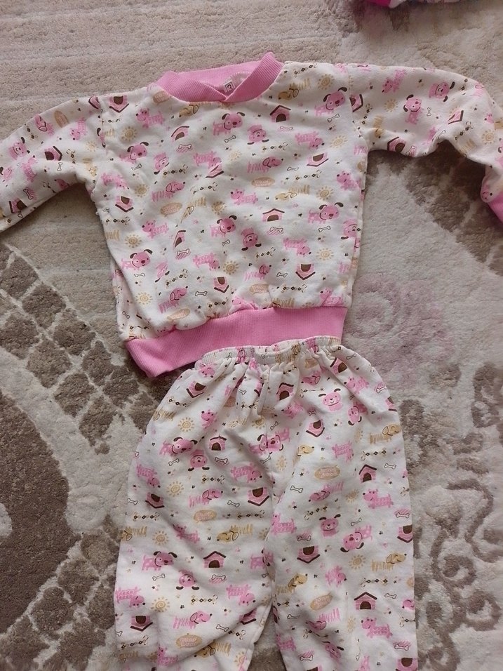 Renkli Pembe Çocuk Pijama Takımı 3 takım - Görsel 2